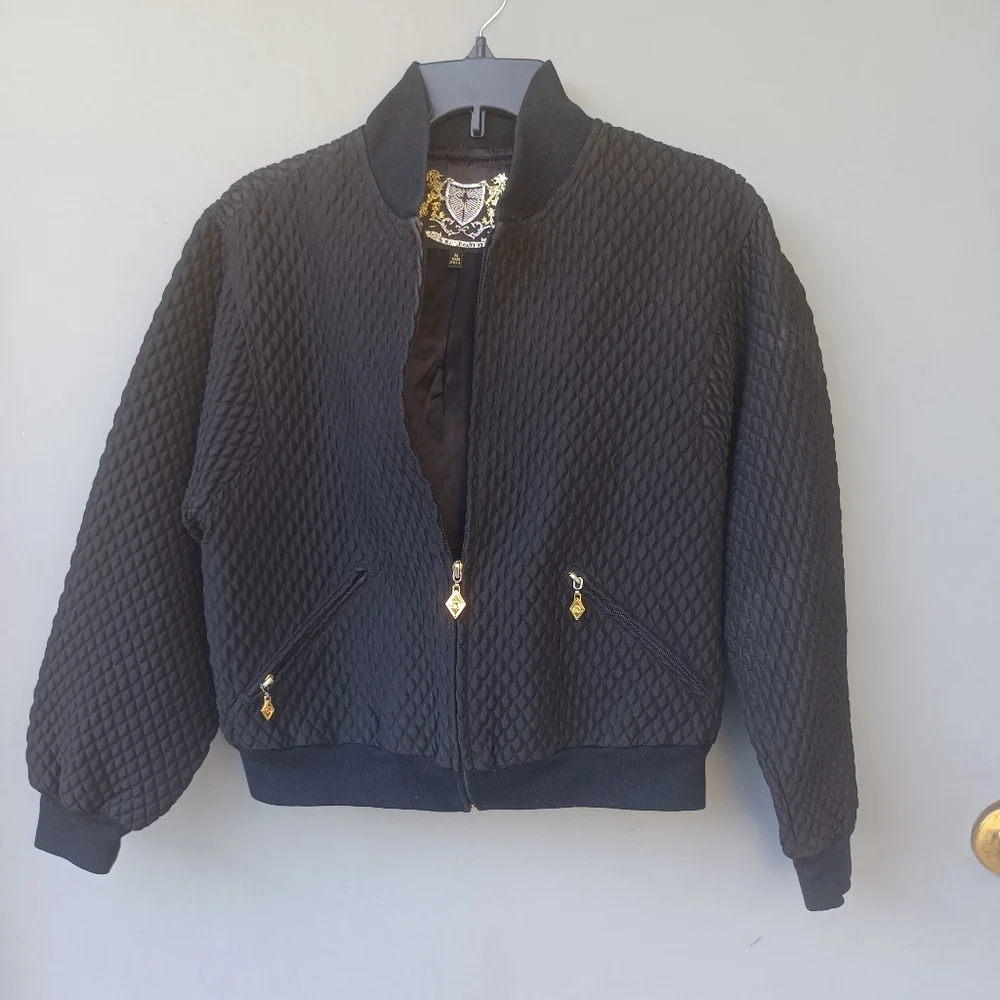 St John black quilted bomber jacket M. - Picture 1 of 4